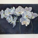 White Orchids - oil on canvas painting