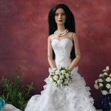 Tonner Ellowyne Cami  Wedding bouquet,White and Turquoise Bouquet, OOAK Tyler Sydney 16 inch dolls