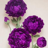 Giant Paper Flower with Stem Huge Paper Peony Photo Prop Wedding Paper Flower Backdrop composition of 5 flowers