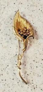 LILY BROOCH BY B.S.K. 4 1/2 INCH - PRE OWNED