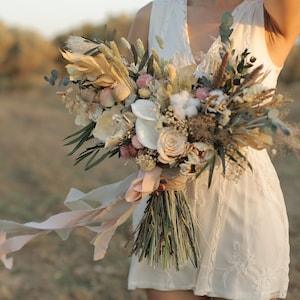 Bridal bouquet, bridal accessories, wedding bouquet, wedding flower, boho bridal bouquet, dried bridal bouquet, wedding accessories