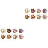 16 Boxes Nail Dried Flowers Sticker Dry Petals Manicure Charm Decorate