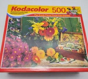 2006 KODACOLOR PHOTORAMA 500 PC PUZZLE ???By the Green Door???  Daisy Lily Flower