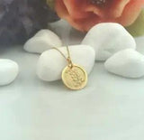 Lily of the Valley Charm Pendant 14k Gold Personalized Jewelry May Birth Flower