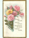Pre-Linen BEAUTIFUL PINK CARNATION FLOWERS : make an offer k4331