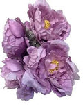 New E-Living Store Polyester Fabric Peony Flower Napkin Rings in Pink (Set of 4)
