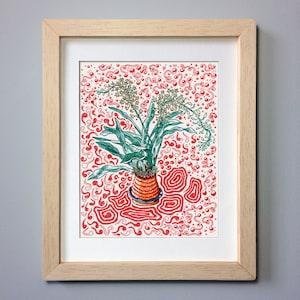 4th Echo (House Plant Art Print - Orchid Art Print - Plant Drawing)