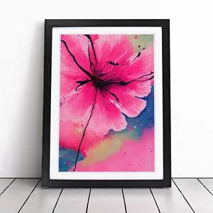 Carnation Flower Splatter Vol.1 Framed Wall Art Poster Print Picture Large