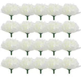 20 Pcs Wedding Carnation Craft Artificial Floral Decor Silk Flower