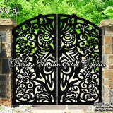 Metal Garden Gate | Pedestrian Walk Thru Entry Gate| Metal Art Accent | Custom Made | Outdoor & Indoor -51