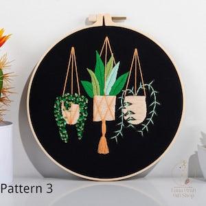DIY Embroidery Kit-Flowers Plants Pattern-Beginner Friendly-Hoop Art-Kids Craft-Home Decor-Housewarming /Birthday/Wedding Gift-Ready to ship