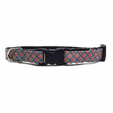 Cat Collar The Good Vibes | Colourful Plaid Breakaway Cat Collar with Bell