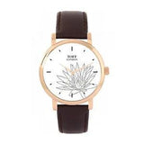 Toff London TLWS-17636 Ladies Grey Water Lilies Flower Watch