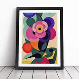 Peony Flower Abstract Framed Wall Art Poster Print Home Decor Picture Large