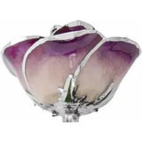 Lacquered Purple Real Rose with Platinum Trim Great Mother??s Day Gift