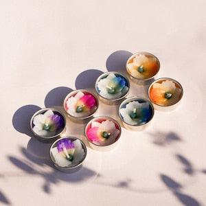 8 Assorted handmade orchid scented tealight set with neroli essential oil