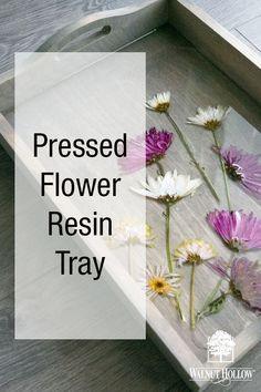 Pressed Flower Resin Serving Tray Flower Delivery