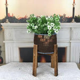 orchid basket, flower pot case, vintage plant holder, round organizer, kids room storage, rustic decor basket, wool woven basket, PH 2163