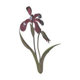 ID 5108 Purple Orchid Flower Large Patch Blossom Embroidered Iron On Applique