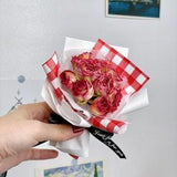 mini dried rose bouquet