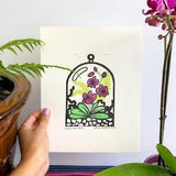 Orchid and Fern print