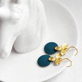 Ich bin Luxus - 'Emaille for YOU petit - teal blue' orchid earrings