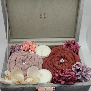 Velvet Rose Gold Hijab Gift bouquet,hijab gift box ,for her, personalised,custom ,perfumed ,wedding