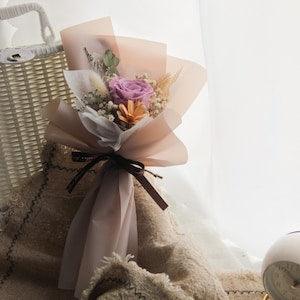 Mini Preserved Flower Bouquet (Purple Tea)