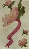 PINK PEONY FLOWER Stickers(3pc)Mrs. Grossman's?Garden?Ribbon?Bouquet ?Blooming