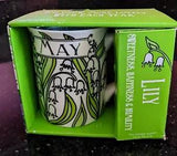 Enesco "MAY FLOWER: LILY" Stoneware Coffee Cup Mug/Cup, 16oz, 2017