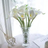 Artificial Flower Wedding Decoration Home Plant Leather White Yellow Party Women