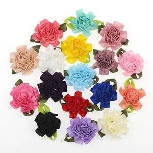 4/96p 18Color 3cm Ribbon Flower Bow Carnation Applique Sewing Craft Wedding Deco