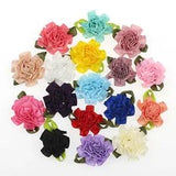 4/96p 18Color 3cm Ribbon Flower Bow Carnation Applique Sewing Craft Wedding Deco