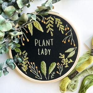 Plant lady embroidery kit, DIY embroidery, gift for plant mom, DIY embroidery kit, gift for her, Plant embroidery Kit, plant mom kit for her
