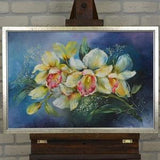 Oil painting on canvas 40x60 "Orchid1" still-life painting. From a professional artist. Handmade. Vintage. Art. Original. Single copy