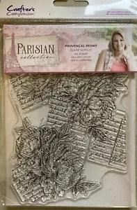 Brand New Crafters Companion Provencal Peony Acrylic Stamp Parisian Collection
