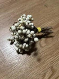 White Tallow Berries Christmas Short Stem Dried Berries Bunch