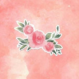 Rose flowers vinyl sticker - flower bouquet sticker perfect to decorate laptops, phones, planners, notebooks, water bottles