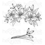 Heartfelt Creations Stamps ~ GARDEN LILY BOUQUET & BUDS ~ HCPC31013
