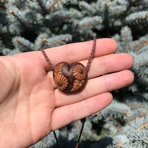 Floral Heart Macrame Pendant