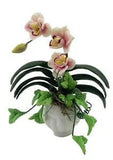 Dollhouse White Lily & Trailing Ivy in Pot Flower Ornament Garden Accessory