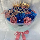 READY TO SHIP Ramo Buchon, Bling Eternal Rose Bouquet, Ribbon Rose Bouquet, Handmade Fake Flower Bouquet, Large Bouquet, Birthday Bouquet