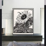 Sunflower (1919)111-Julie de Graag Cropped,Home decor,Realism,Post-Impressionism,canvas Wall Art poster Gift Ideas,Custom sizes available