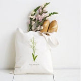 Fen Orchid Plant Tote Bag, Botanical Cotton Tote Bag, Norfolk Tote, Plant Tote, Mothers Day Tote Bag. Mothers Day Flower Tote Bag.
