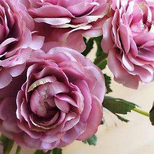 Pink, Magenta and Green Ranunculus (FB0055-05) | artificial flower ¡§C flower crown ¡§C headpiece ¡§C wedding decoration ¡§C bouquet ¡§C centerpieces
