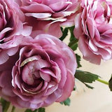 Pink, Magenta and Green Ranunculus (FB0055-05) | artificial flower ¡§C flower crown ¡§C headpiece ¡§C wedding decoration ¡§C bouquet ¡§C centerpieces