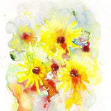 Flowers original watercolor painting, Original watercolor, flower painting, Flowers art, Art deco, BobaPainting