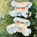 Orchid Painting Flowers Original Art White Orchid Artwork Floral Oil Painting 20 by 20 inches by Alexandra Jagoda