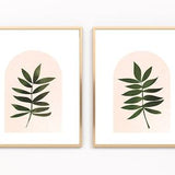Set of green leaves art print, home decor, wall art, home decor, plant art print, botanical print