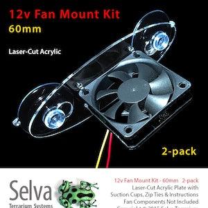 60mm 12v Fan Mount Kit 2-pack
